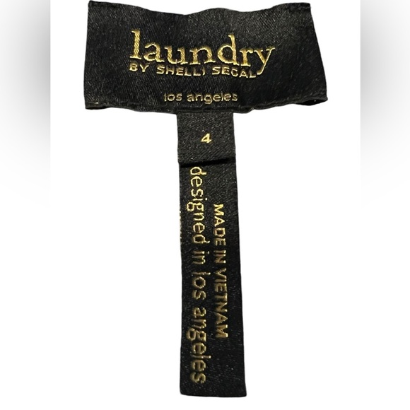 Laundry by Shelli Segal Tile Print Dress Size 4Navy White Geometric Navy Modest - Picture 9 of 11